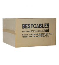 Cat5e waterproof outdoor direct burial double jacket 24 AWG FTP UV Ethernet Cable 1000ft black