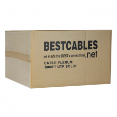 Cat5e Plenum rated Ethernet cable 1000ft, 24 awg insulated solid core cable
