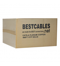 Cat6A plenum solid pure copper Insulated ETL certified 500ft 1000Mhz utp 8C 4P Network OFC